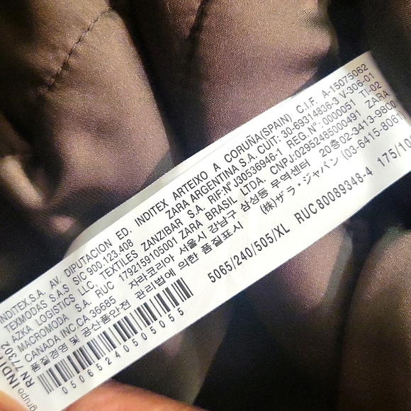 NWOT 🏷*** ZARA Khaki Faux Fur Hooded Short Parka - Picture 9 of 9